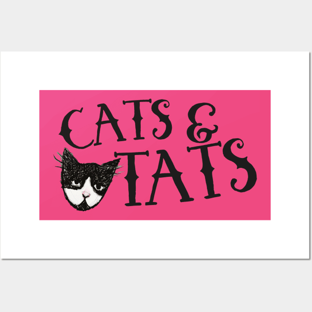 Cats and Tats Wall Art by bubbsnugg